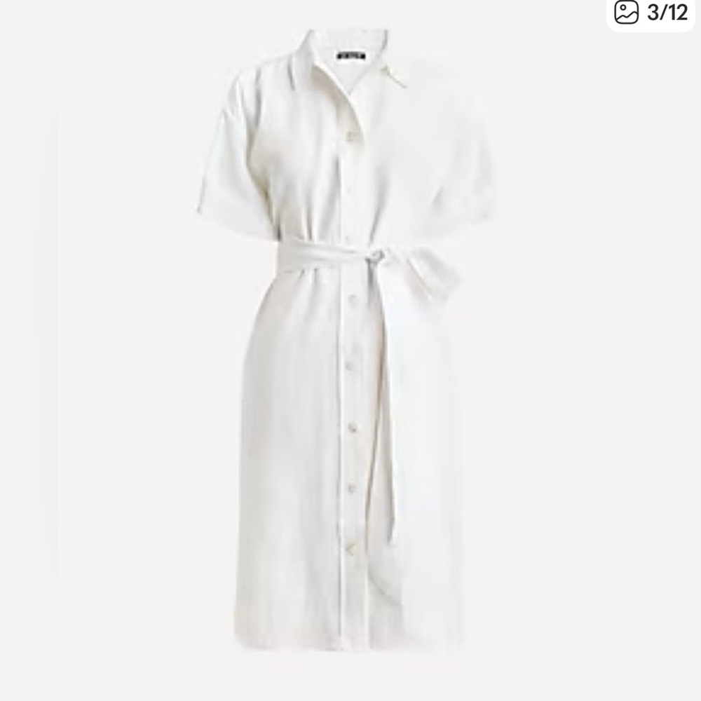 Elegant White Shirt Dress